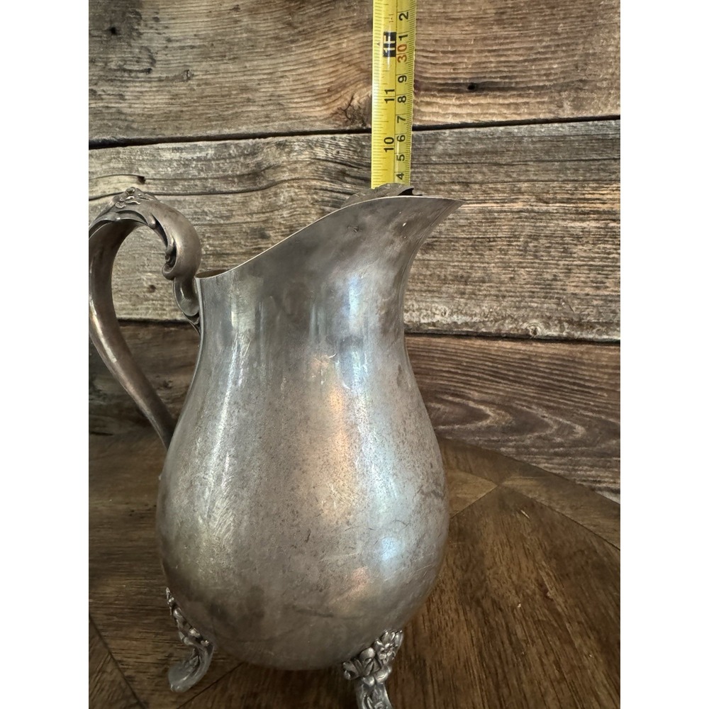 Vintage International Silver Countess Silver Plated Water Pitcher 9" w Ice Lip - Picture 11 of 12